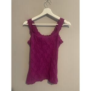 Hanky Panky‎ Unlined Camisole, Signature Lace Camisole Cranberry Size Large